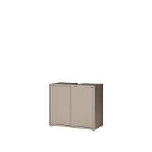 Waschbeckenunterschrank >ALICE SPRINGS< in Taupe - 74,5x63,9x34,9cm (BxHxT)