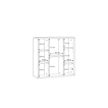 Badezimmerspiegelschrank >ALICE SPRINGS< in Taupe / Spiegel - 74,5x72x23,8cm (BxHxT)