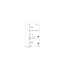 Hängeschrank >ALICE SPRINGS< in Taupe - 39,8x72x23,8cm (BxHxT)