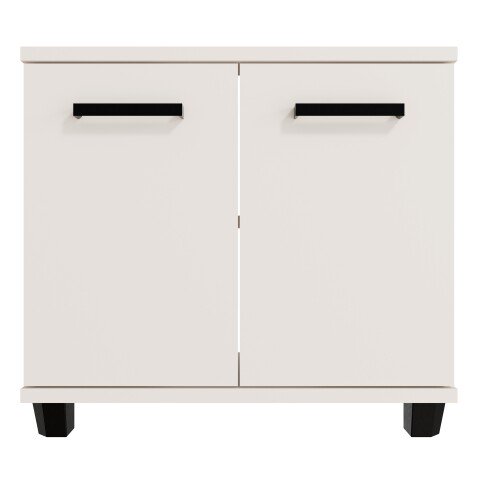 Waschbeckenunterschrank >VERIS< in Sand - 68,6x62x34,8cm (BxHxT)