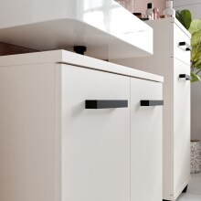 Waschbeckenunterschrank >VERIS< in Sand - 68,6x62x34,8cm (BxHxT)