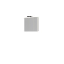 Badezimmerspiegelschrank >VERIS< in Sand / Spiegel - 68,6x68,1x20cm (BxHxT)