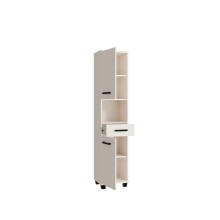 Seitenschrank >VERIS< in Sand - 40,2x186,8x34,8cm (BxHxT)