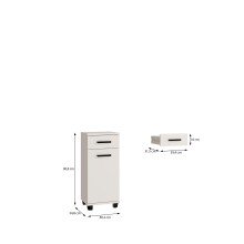 Badkommode >VERIS< in Sand - 40,2x90,8x34,8cm (BxHxT)