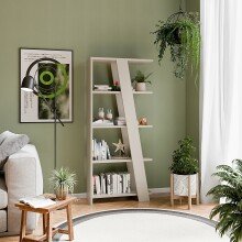 Standregal >NATTA< in Taupe - 72x161x29,6cm (BxHxT)