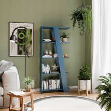 Standregal >NATTA< in Nachtblau - 72x161x29,6cm...