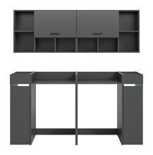 Waschmaschinenumbauschrank >Free< in Anthrazit -...