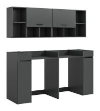 Waschmaschinenumbauschrank >Free< in Anthrazit -...