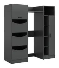 Waschmaschinenumbauschrank >Free< in Anthrazit -...