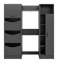 Waschmaschinenumbauschrank >Free< in Anthrazit - 176x195x68cm (BxHxT)