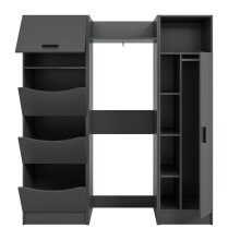 Waschmaschinenumbauschrank >Free< in Anthrazit - 176x195x68cm (BxHxT)