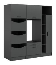 Waschmaschinenumbauschrank >Free< in Anthrazit -...