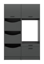 Waschmaschinenumbauschrank >Free< in Anthrazit - 126x195x68cm (BxHxT)