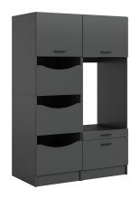 Waschmaschinenumbauschrank >Free< in Anthrazit -...