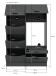 Waschmaschinenumbauschrank >Free< in Anthrazit - 126x195x68cm (BxHxT)