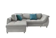 Polsterecke >Allin< in  silber / petrol, Cord -...