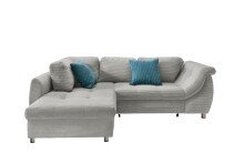 Polsterecke >Allin< in  silber / petrol, Cord -...