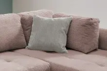 Polsterecke >Allin< in rosa / silber, Cord -...