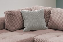 Polsterecke >Allin< in rosa / silber, Cord - 250x66x190cm (BxHxT)