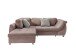 Polsterecke >Allin< in rosa / silber, Cord - 250x66x190cm (BxHxT)