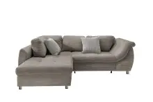 Polsterecke >Allin< in grau-braun / silber, Cord -...