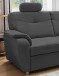 Ecksofa >Elli< in 3609 Mango anthrazit, Mikrofaser - 264x92x180cm (BxHxT)