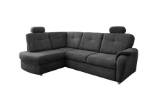 Ecksofa >Elli< in 3609 Mango anthrazit, Mikrofaser - 264x92x180cm (BxHxT)