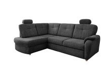 Ecksofa >Elli< in 3609 Mango anthrazit, Mikrofaser - 264x92x180cm (BxHxT)