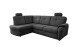 Ecksofa >Elli< in 3609 Mango anthrazit, Mikrofaser - 264x92x180cm (BxHxT)