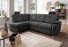 Ecksofa >Elli< in 3609 Mango anthrazit, Mikrofaser - 264x92x180cm (BxHxT)
