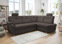 Ecksofa >Elli< in 3603 Mango braun, Mikrofaser -...