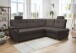 Ecksofa >Elli< in 3603 Mango braun, Mikrofaser - 264x92x180cm (BxHxT)