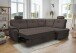 Ecksofa >Elli< in 3603 Mango braun, Mikrofaser - 264x92x180cm (BxHxT)
