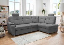 Ecksofa >Elli< in 3618 Mango asche, Mikrofaser -...