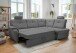 Ecksofa >Elli< in 3618 Mango asche, Mikrofaser - 264x92x180cm (BxHxT)