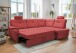Ecksofa >Elli< in 3600 Mango rot, Mikrofaser - 264x92x180cm (BxHxT)