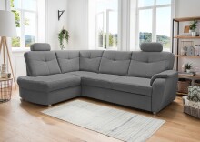 Ecksofa >Elli< in 3618 Mango asche, Mikrofaser -...