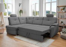 Ecksofa >Elli< in 3618 Mango asche, Mikrofaser -...