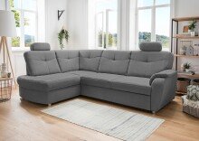 Ecksofa >Elli< in 3618 Mango asche, Mikrofaser -...