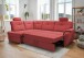 Ecksofa >Elli< in 3600 Mango rot, Mikrofaser - 264x92x180cm (BxHxT)