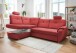 Ecksofa >Elli< in 3600 Mango rot, Mikrofaser - 264x92x180cm (BxHxT)