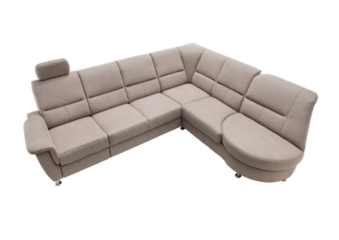 Ecksofa >Ludwigshafen< in dunkelgrau - 236x113x275cm (BxHxT)