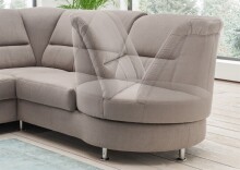 Ecksofa >Ludwigshafen< in dunkelgrau - 236x113x275cm (BxHxT)