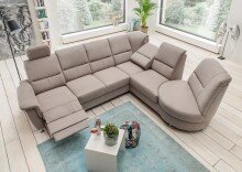 Ecksofa >Ludwigshafen< in dunkelgrau -...