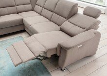 Ecksofa >Ludwigshafen< in dunkelgrau - 236x113x275cm (BxHxT)