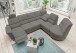 Ecksofa >Ludwigshafen< in 1219 Toro anthrazit - 236x113x275cm (BxHxT)