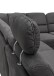 Ecksofa >Ludwigshafen< in 1217 Toro schwarz, Mikrofaser - 236x113x275cm (BxHxT)