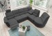 Ecksofa >Ludwigshafen< in 1217 Toro schwarz, Mikrofaser - 236x113x275cm (BxHxT)