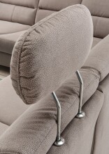 Ecksofa >Ludwigshafen< in 1214 Toro dunkelgrau, Mikrofaser - 236x113x275 (BxHxT)