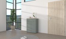 Kommode >Bari< in Schilf grün, Spannplatte, MDF - 78x101x41cm (BxHxT)